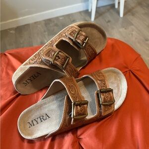 Brand new leather sandles